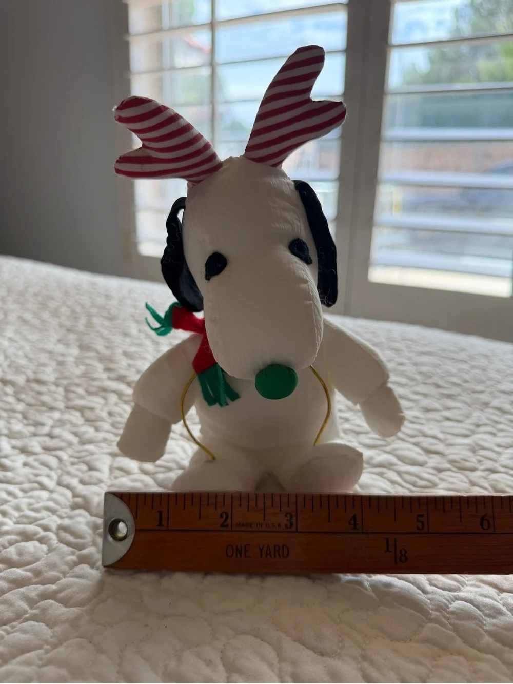 Peanuts Plush Reindeer SnoopyStuffed Animal Toy Christmas Holiday White Black 6